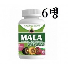오르가닉 마카,650mg 60정,(정력증강,스테미너증진,기억력강화)*6병
