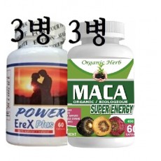 파워에렉스플러스 60정*3병+프로바이오틱 650억 60정*3병 (천연제품/강한남성/긴시간/긴물건)3달분특가